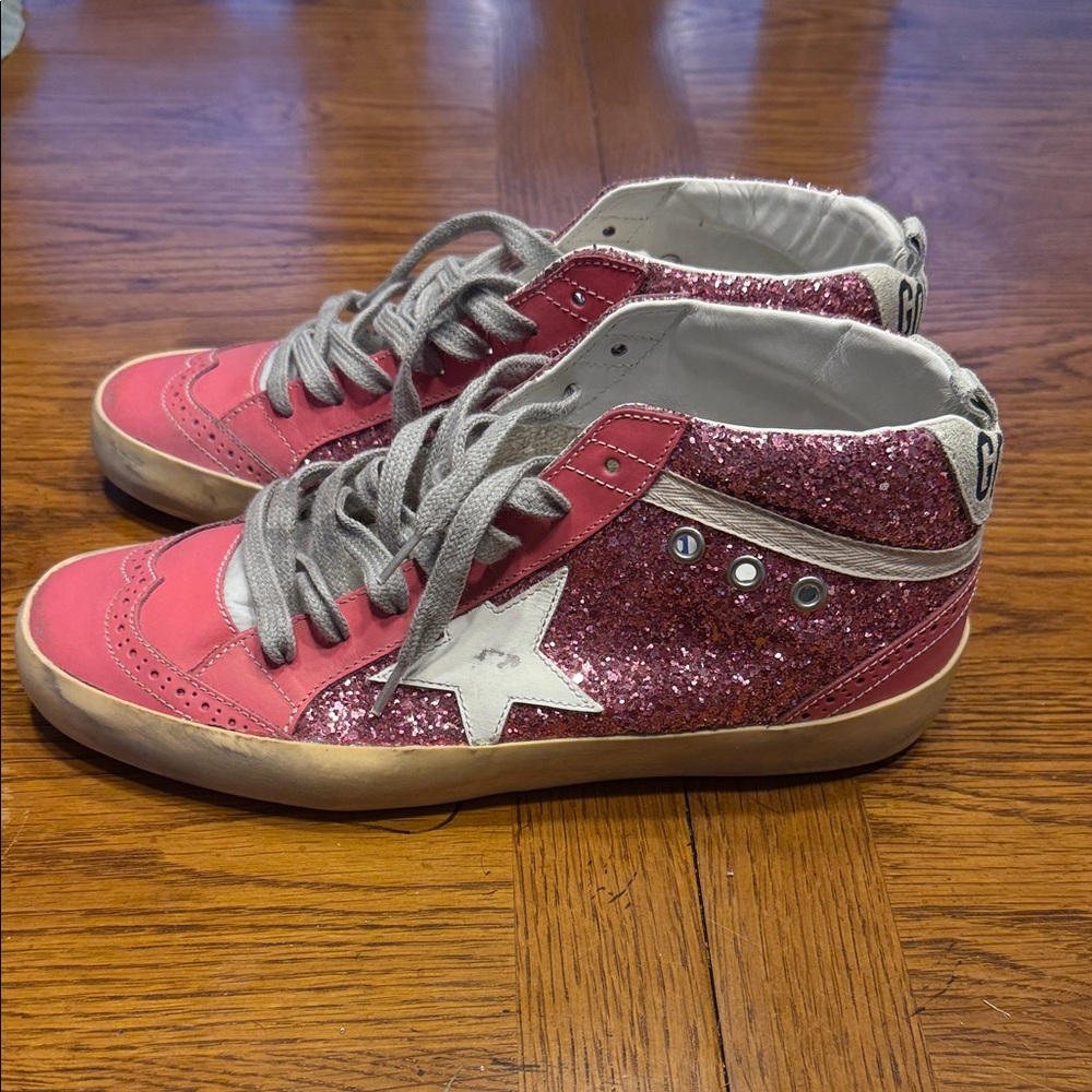 Golden Goose Pink Glitter Midstar - Picture 4 of 9